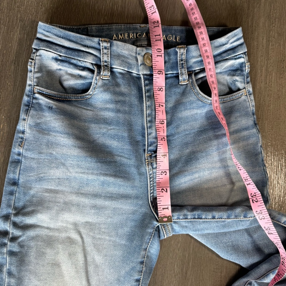 AEO Blue Denim High Rise Curvy Skinny Jeans 2 - Picture 10 of 10